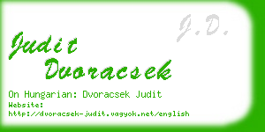 judit dvoracsek business card